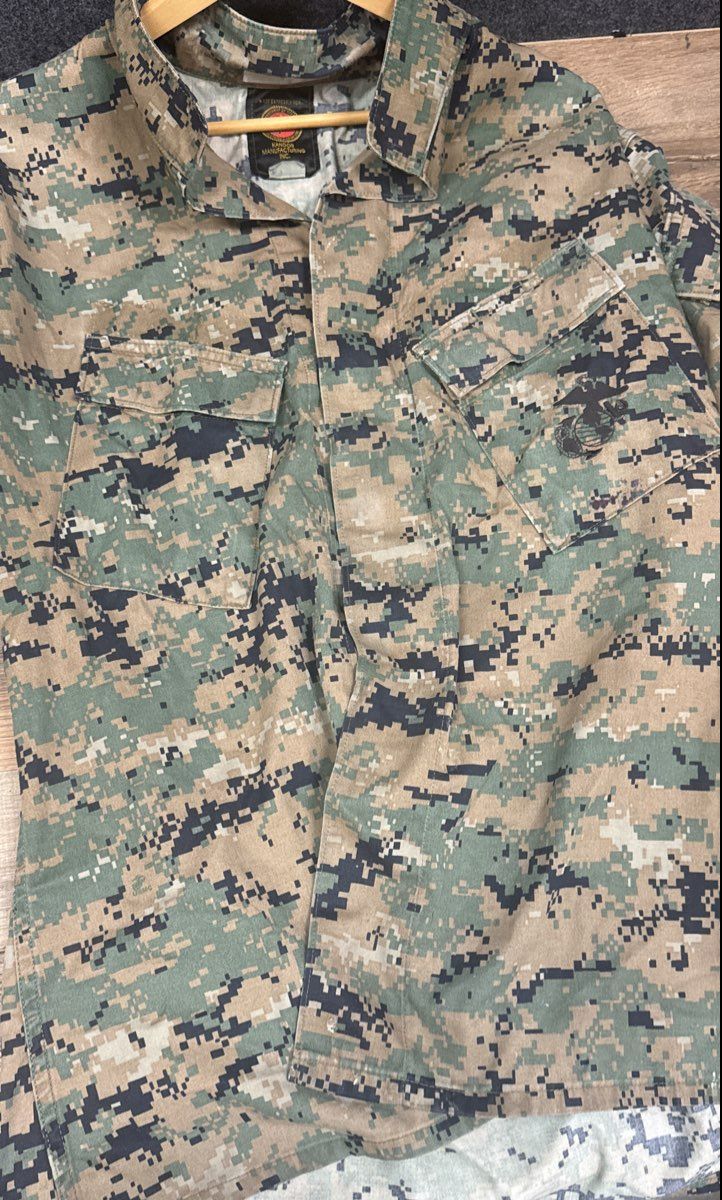 Kandor USMC Men's Vintage MCCUU MARPAT Woodland Digital Camo Combat Blouse