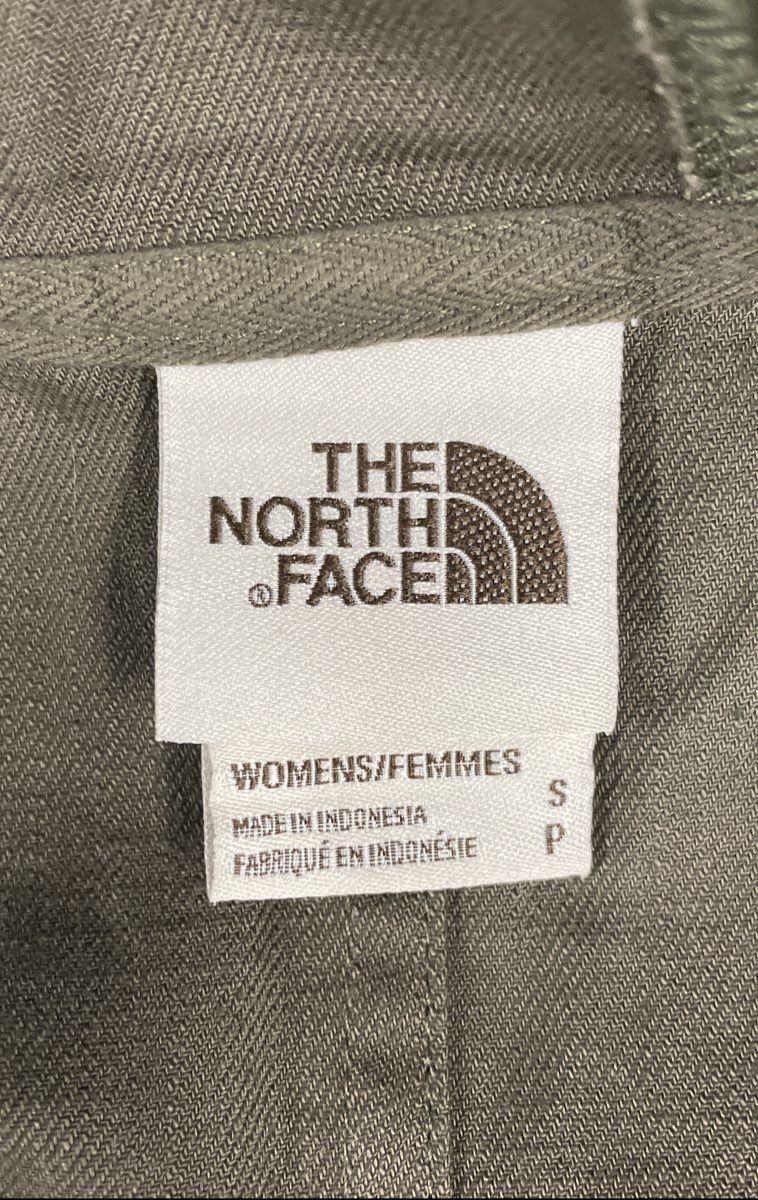 The North Face Women's Olive Green Hooded Full Zip Utility Canvas Jacket Sz S