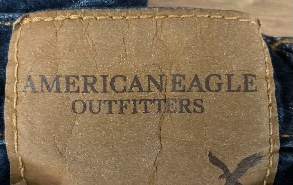 American Eagle Men's Dark Blue Slim Straight Jeans Faded Wash Sz 30x32