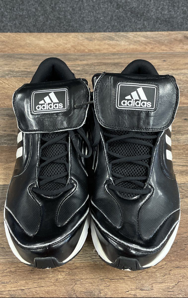Adidas PowerAlley Trainer Black White Baseball Turf Shoes Men's Size 13