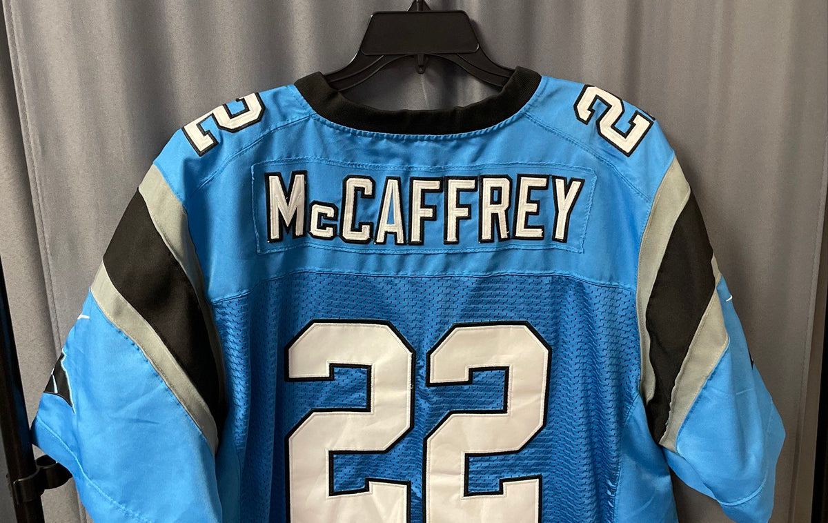 Nike Men's Carolina Panthers Christian McCaffrey #22 Blue NFL Jersey Size 52