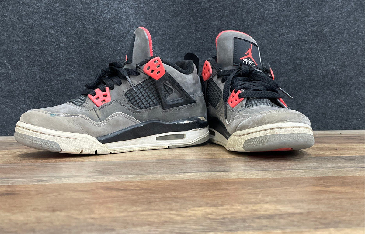 Nike Air Jordan 4 Retro GS Infrared Dark Grey Youth Basketball Shoes Size 4Y