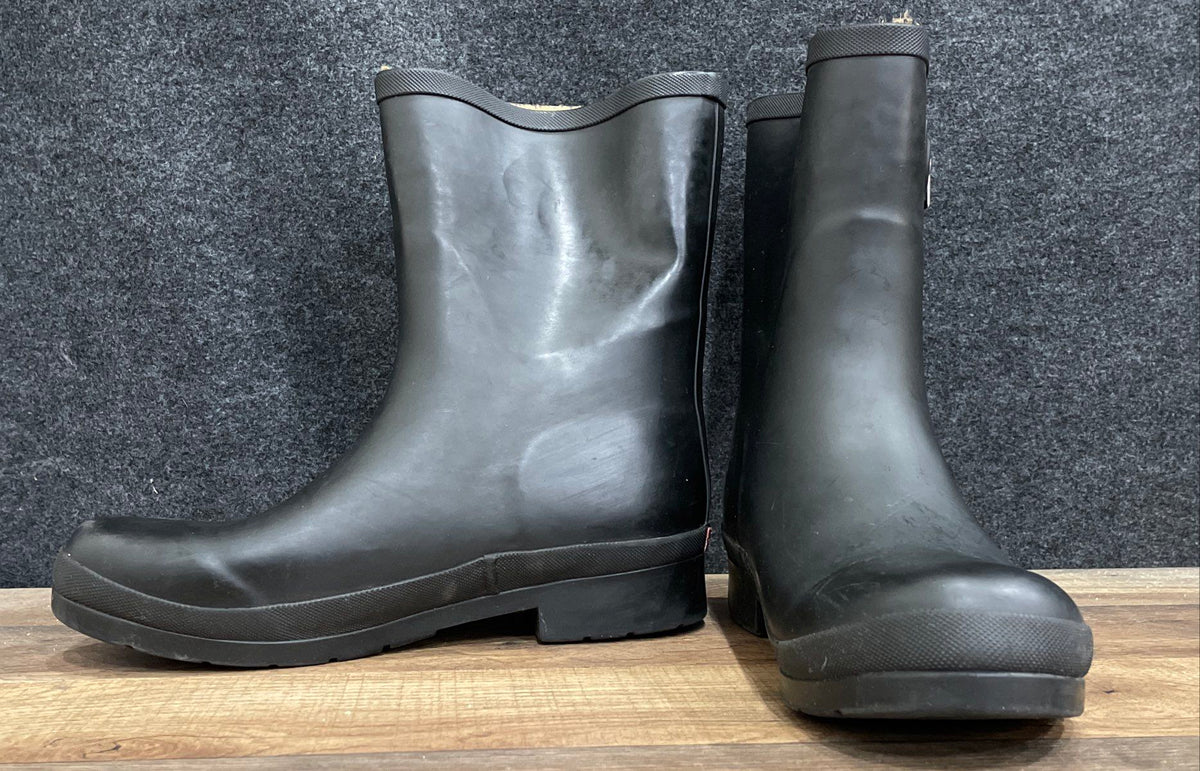 Chooka Women's Black Waterproof Fleece Lined Mid Rain Boots Size 10