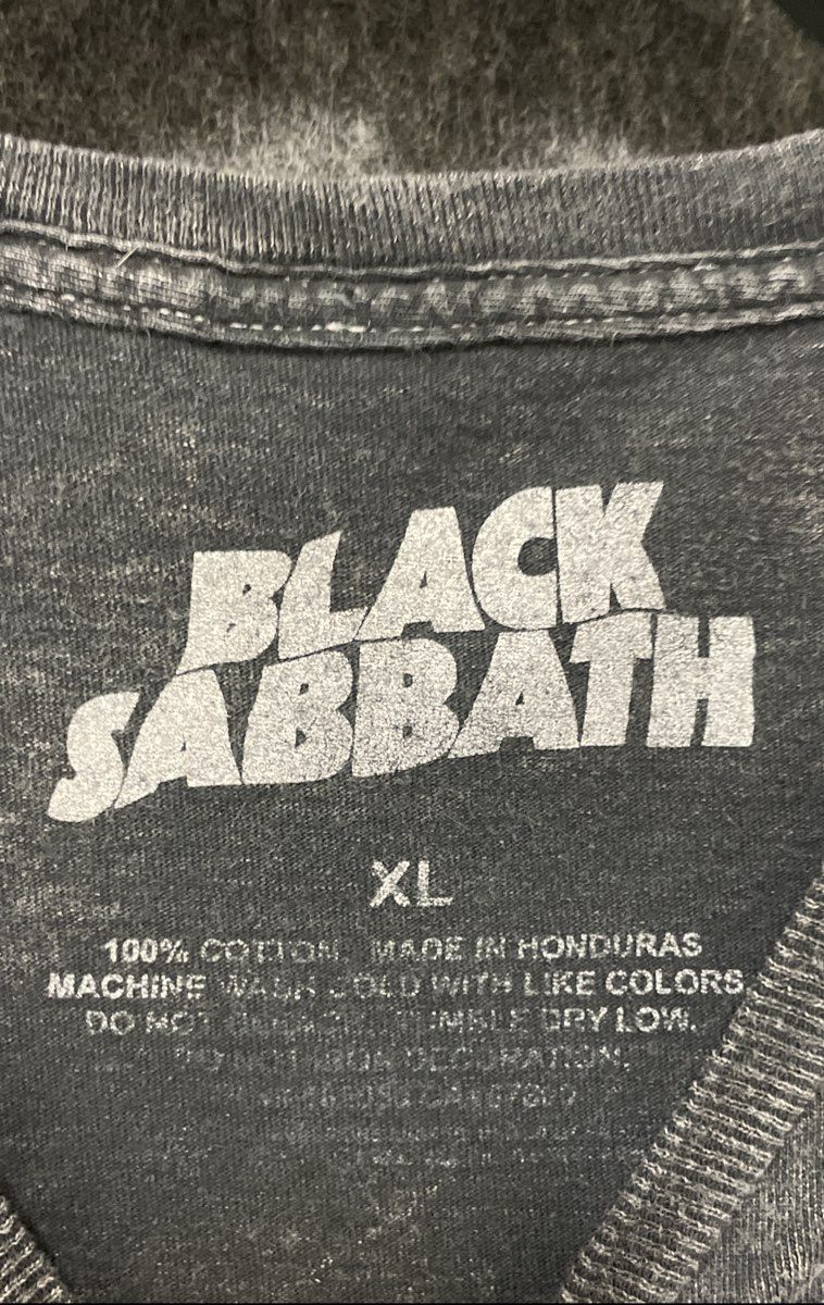 Black Sabbath Winged Skull Graphic T-Shirt Mineral Wash Reprint Sz XL