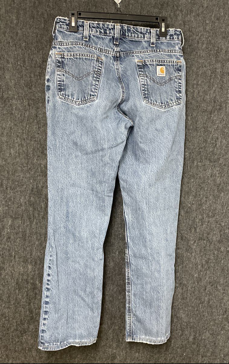 Vintage Y2K Carhartt Women's Blue WB160 Straight Leg Cotton Jeans Sz 10x34