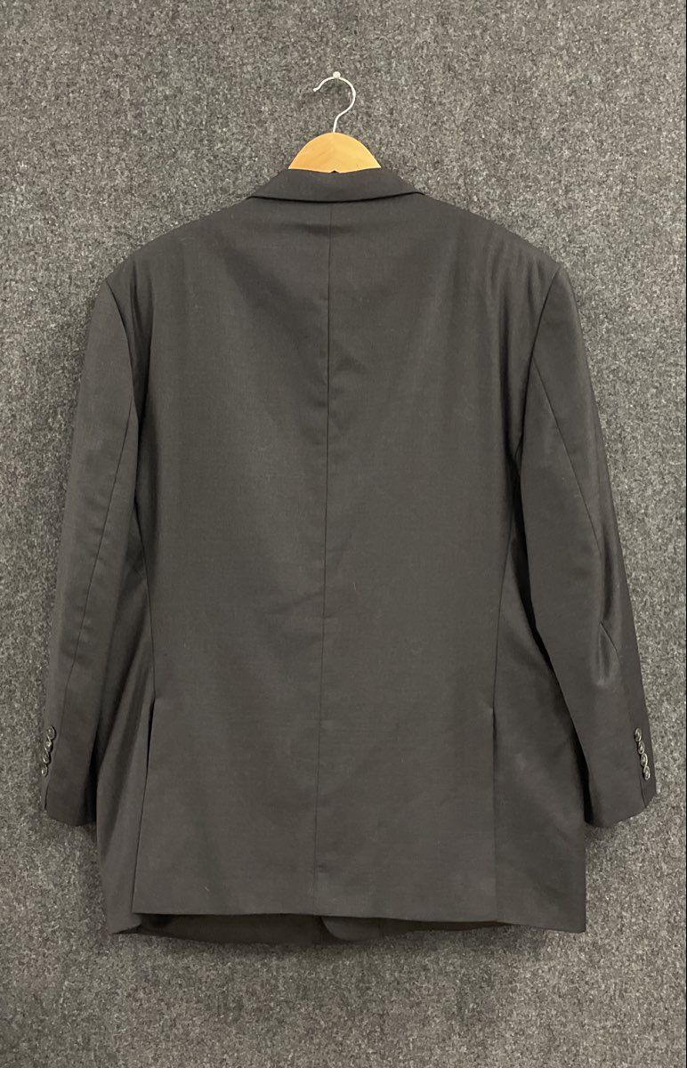 Calvin Klein Men's Blazer Suit Jacket Black 100% Wool 2-Button Side Vents Sz 50R