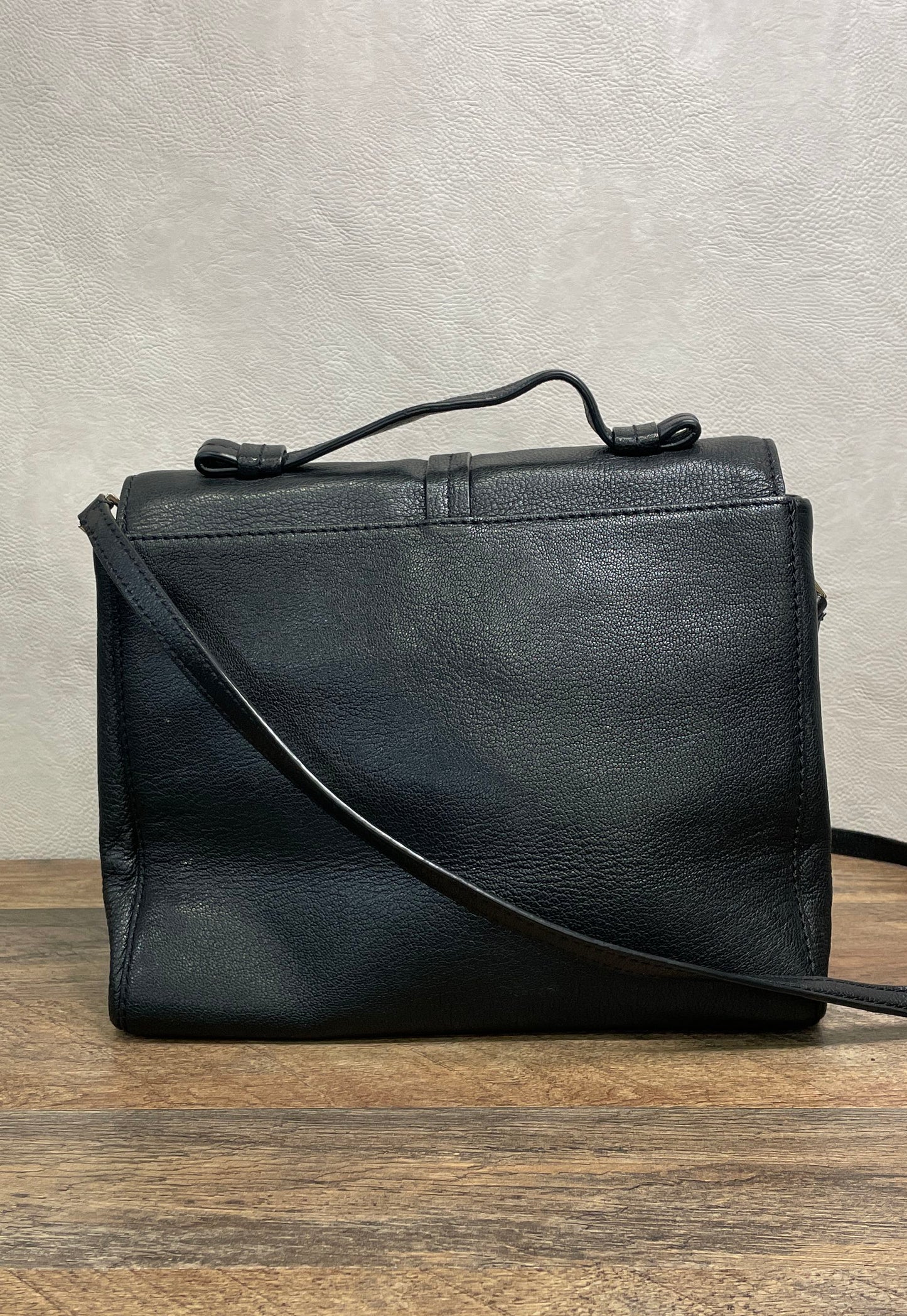 Kate Spade New York Black Pebbled Leather Bow Crossbody Bag Gold Hardware