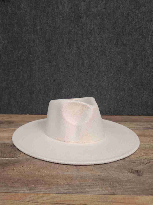 Lucca Women's Ivory Wide Brim Fedora Hat Style HBL1029 One Size NWT