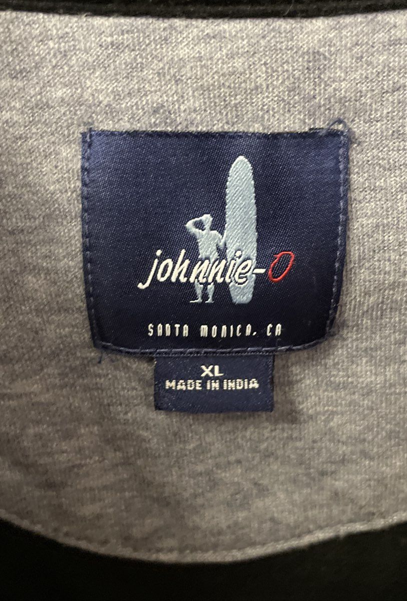 Johnnie-O Men's Black 1/4 Zip Pullover Cotton Lyocell Blend Sz XL