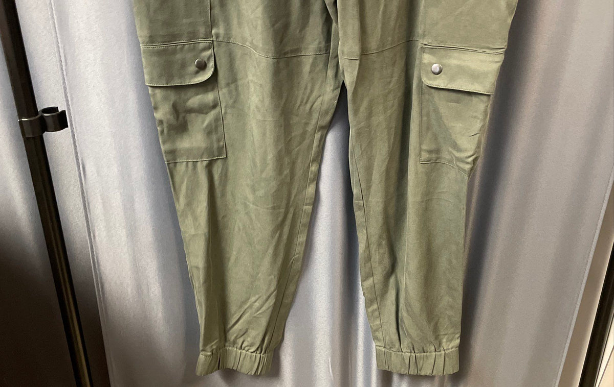 Banana Republic Women's Olive Green Lyocell Jogger Cargo Pants Size L NWT