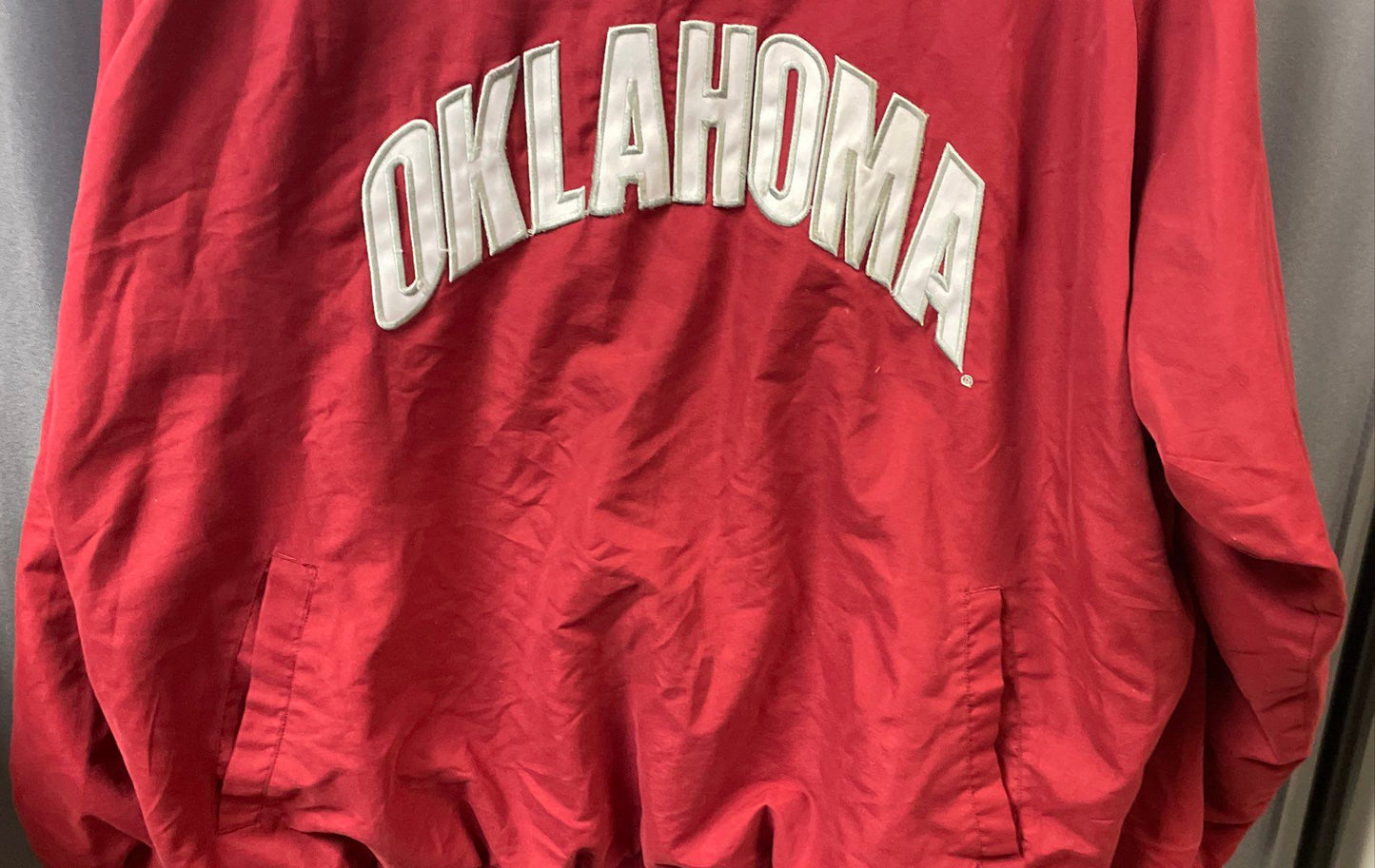 Vintage 90s Joe College Oklahoma Sooners Pullover Windbreaker Jacket XL