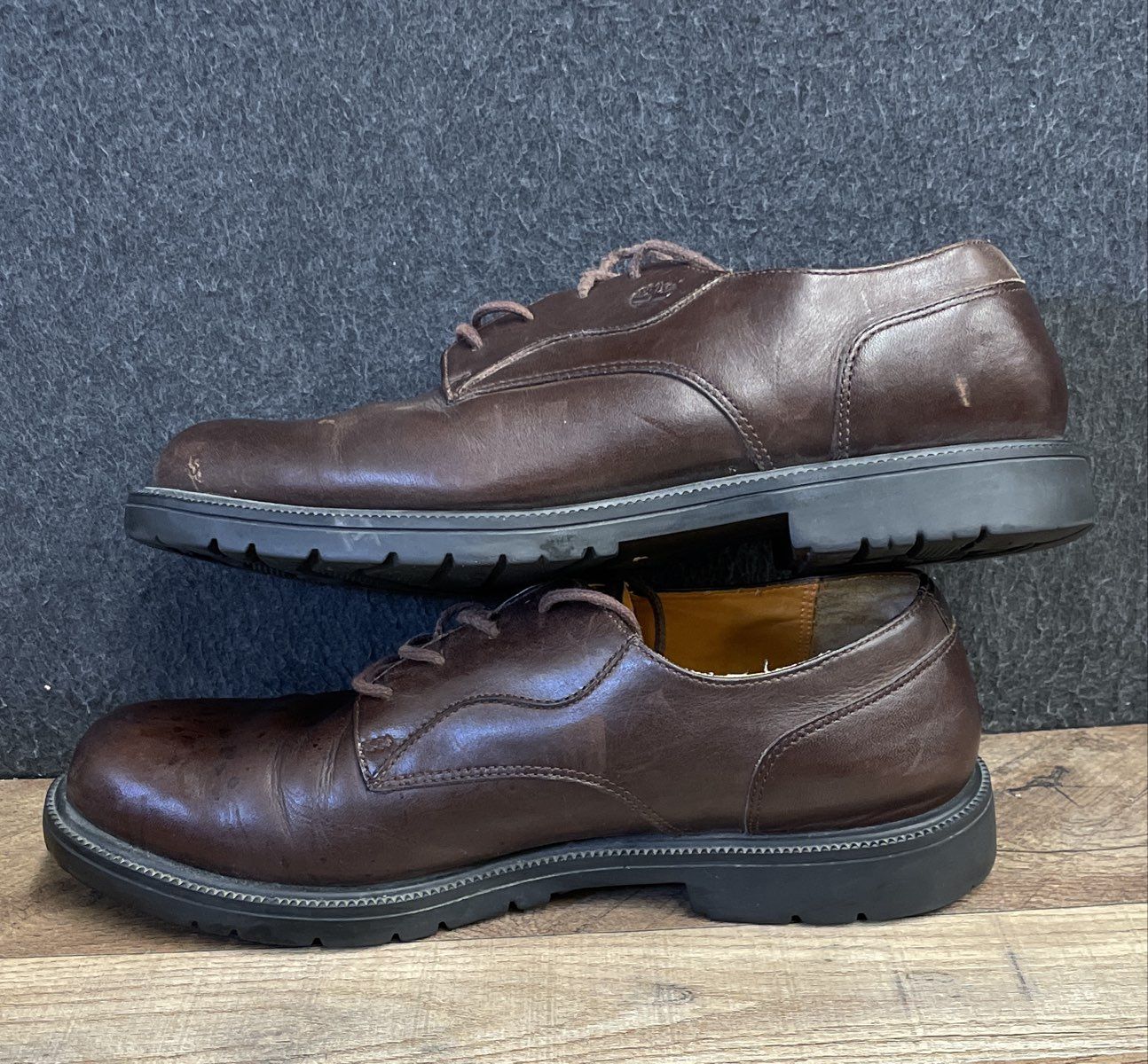 Timberland Waterproof Leather Oxford Dark Brown Dress Work Shoes Men's Size 11.5