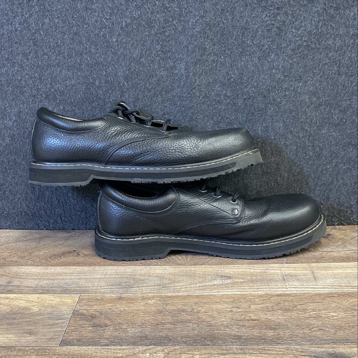 Dr. Scholl's Harrington Black Leather Work Shoes Men's Size 10W