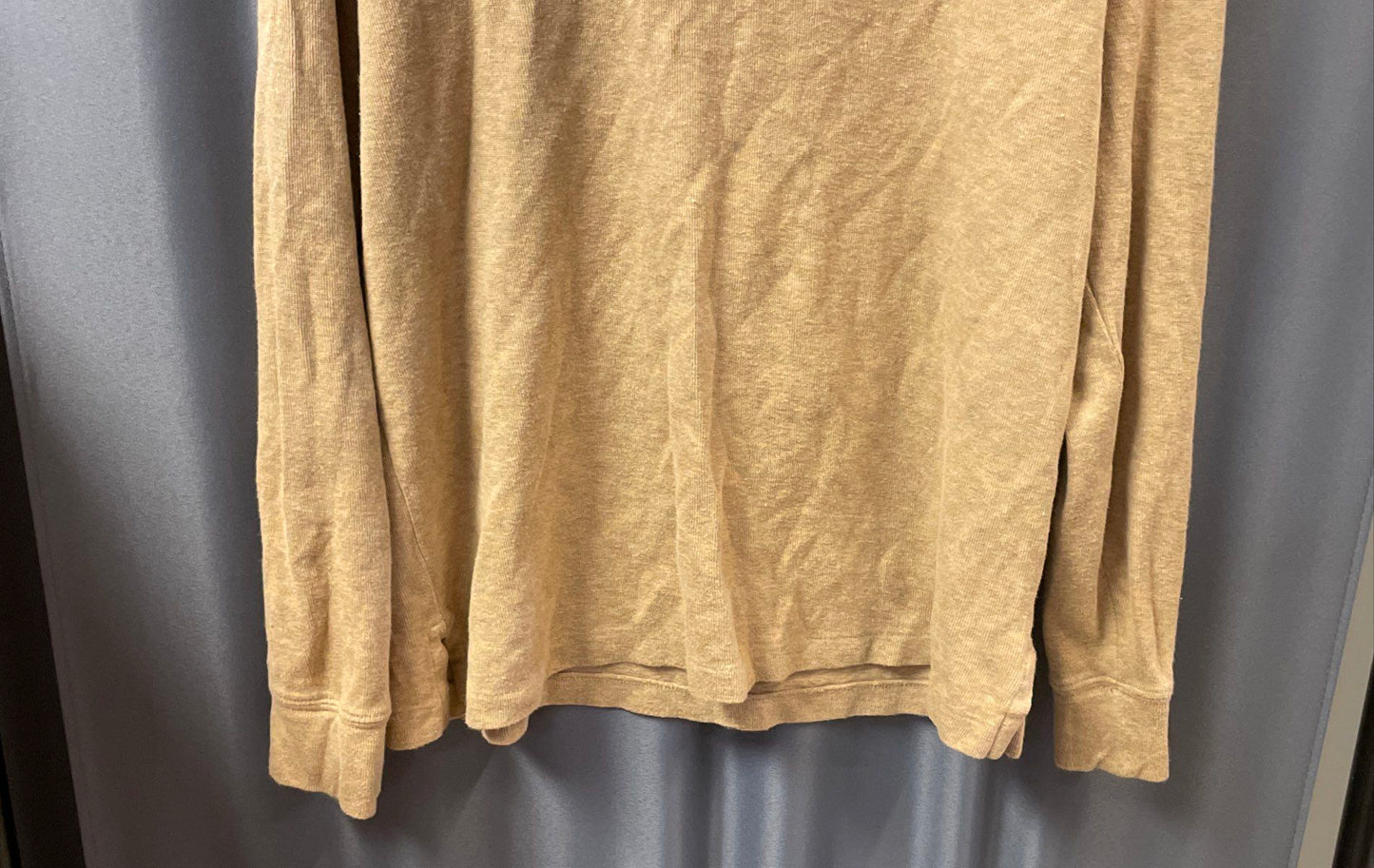Polo Ralph Lauren Men's Tan Estate Rib 1/4 Zip Pullover Cotton Sweater Sz M
