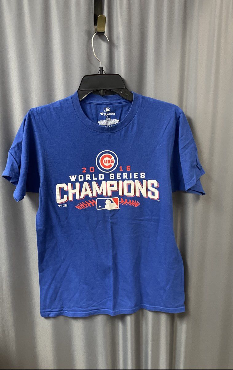 Fanatics Chicago Cubs 2016 World Series Champions Blue MLB T-Shirt Sz S