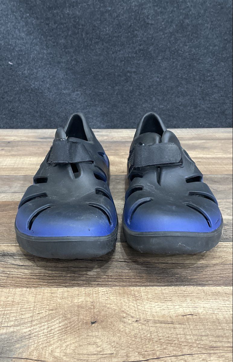 Oofos OOcando Black Blue Ombre Active Recovery Sandals Men's 12 Women's 14