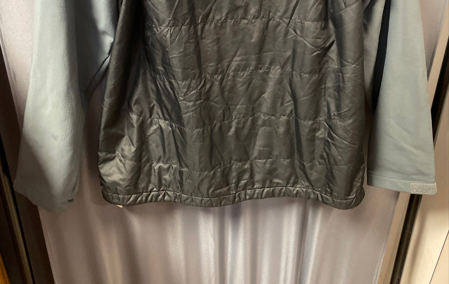 Columbia Men's Gray Black Hybrid Full Zip Softshell Insulated Jacket Sz L