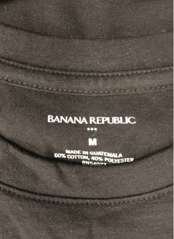 Banana Republic Men's Black Original Classic Graphic Tee Est 1978 NWT Sz M