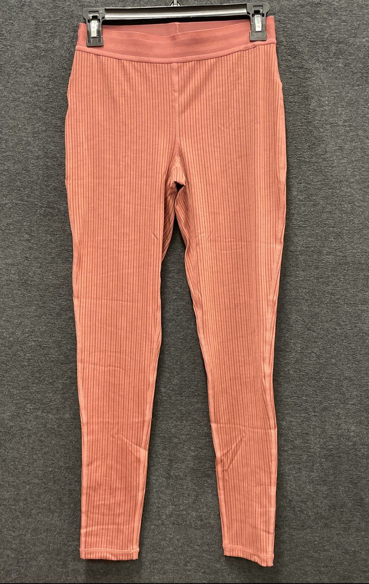 prAna Women's Luminance Leggings Glogg Red Ribbed Knit High Rise NWT Sz S