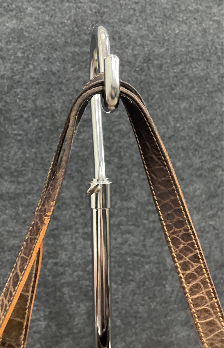 Claudia Firenze Brown Croc Embossed Leather Tote Shoulder Bag Made in Italy
