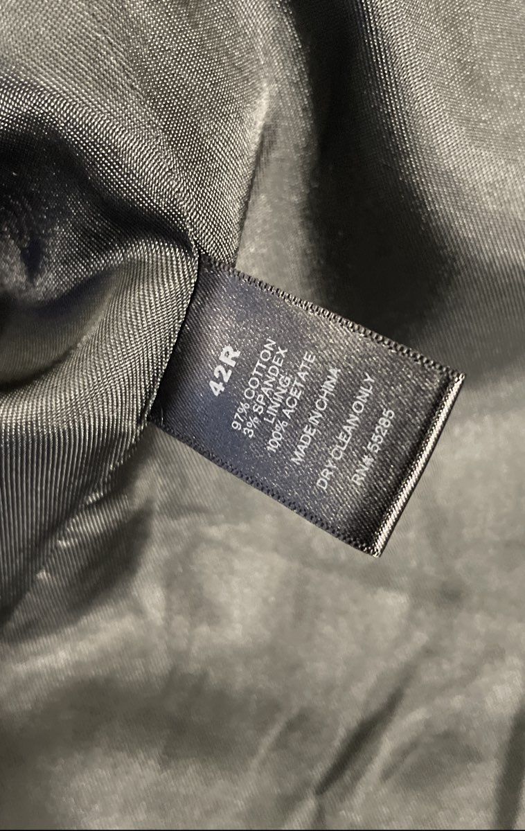 Express Men's Black Fitted Cotton Spandex Suit Jacket Blazer Size 42R