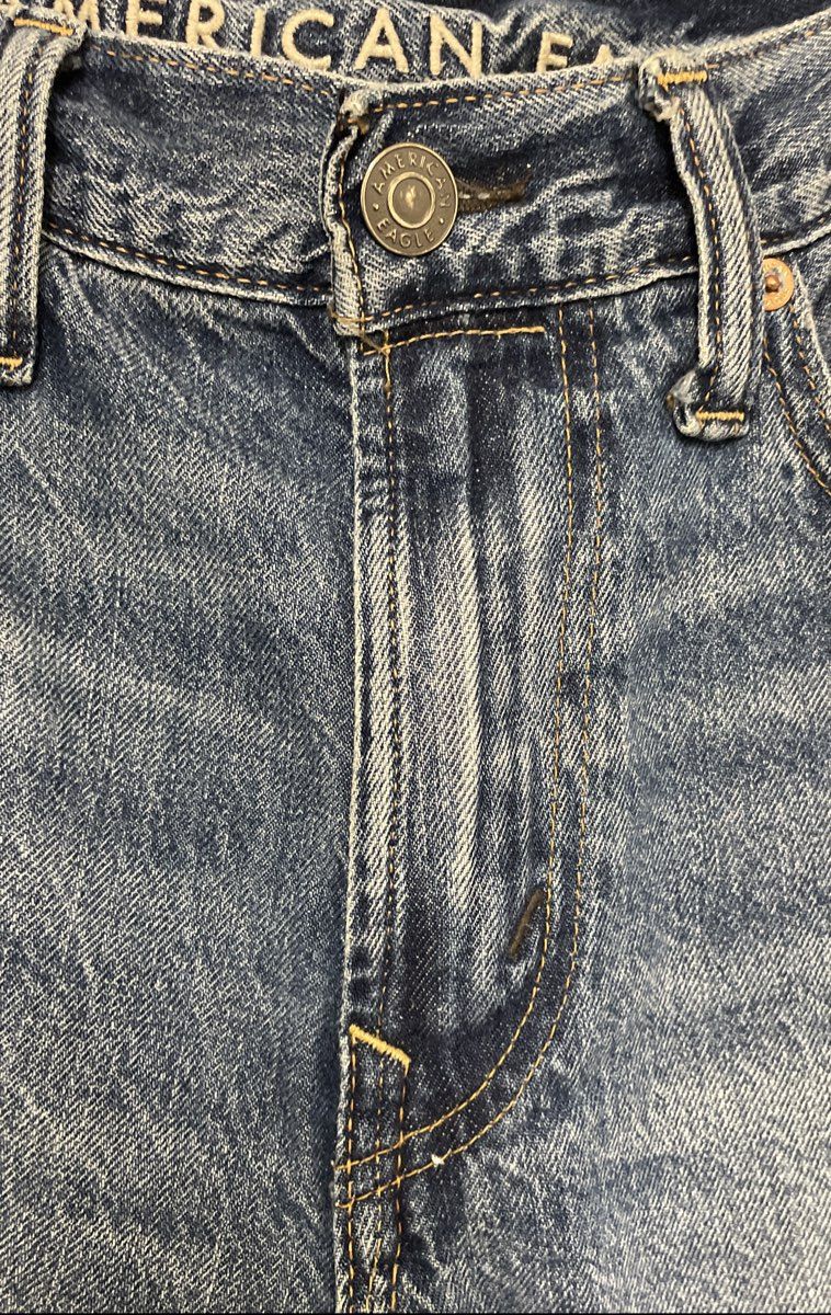 American Eagle Men's Light Wash Cotton Linen Blend Jeans Sz 30x32