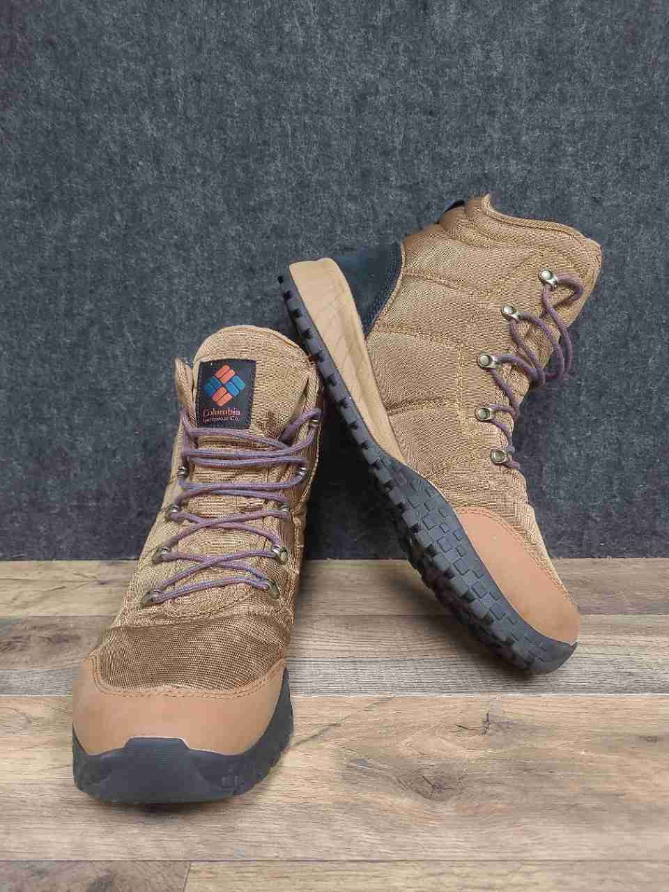 Columbia Firecamp Waterproof Tan Black Men's Winter Hiking Boots Size 13