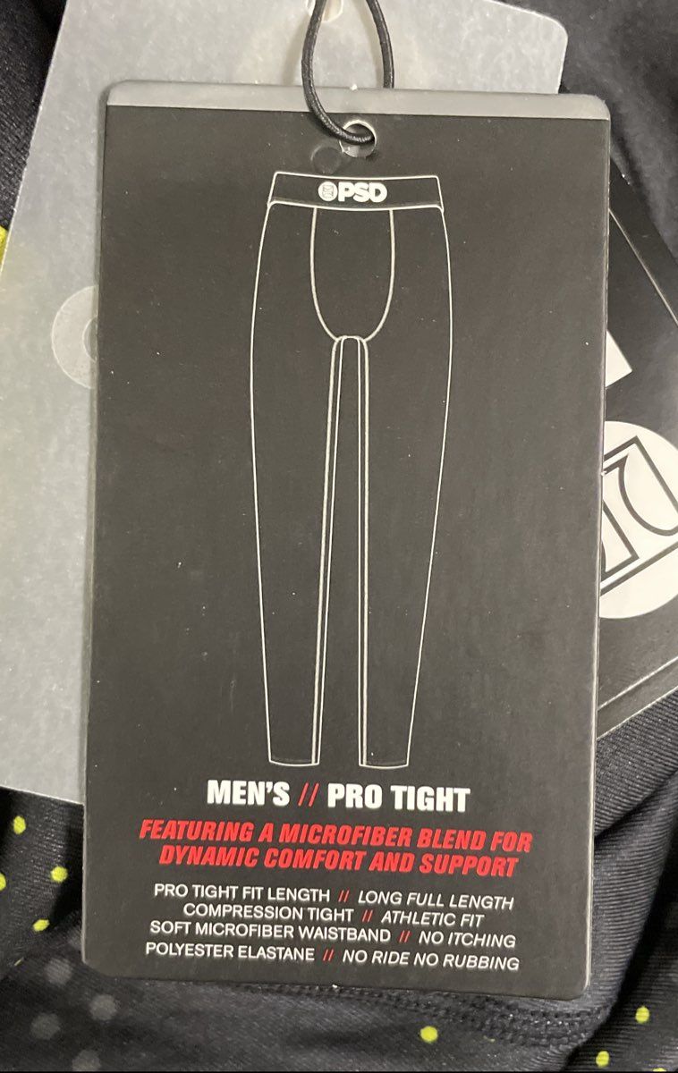 PSD Men's Neon DD Camo Pro Tight Compression Sports Pants Black NWT Size S