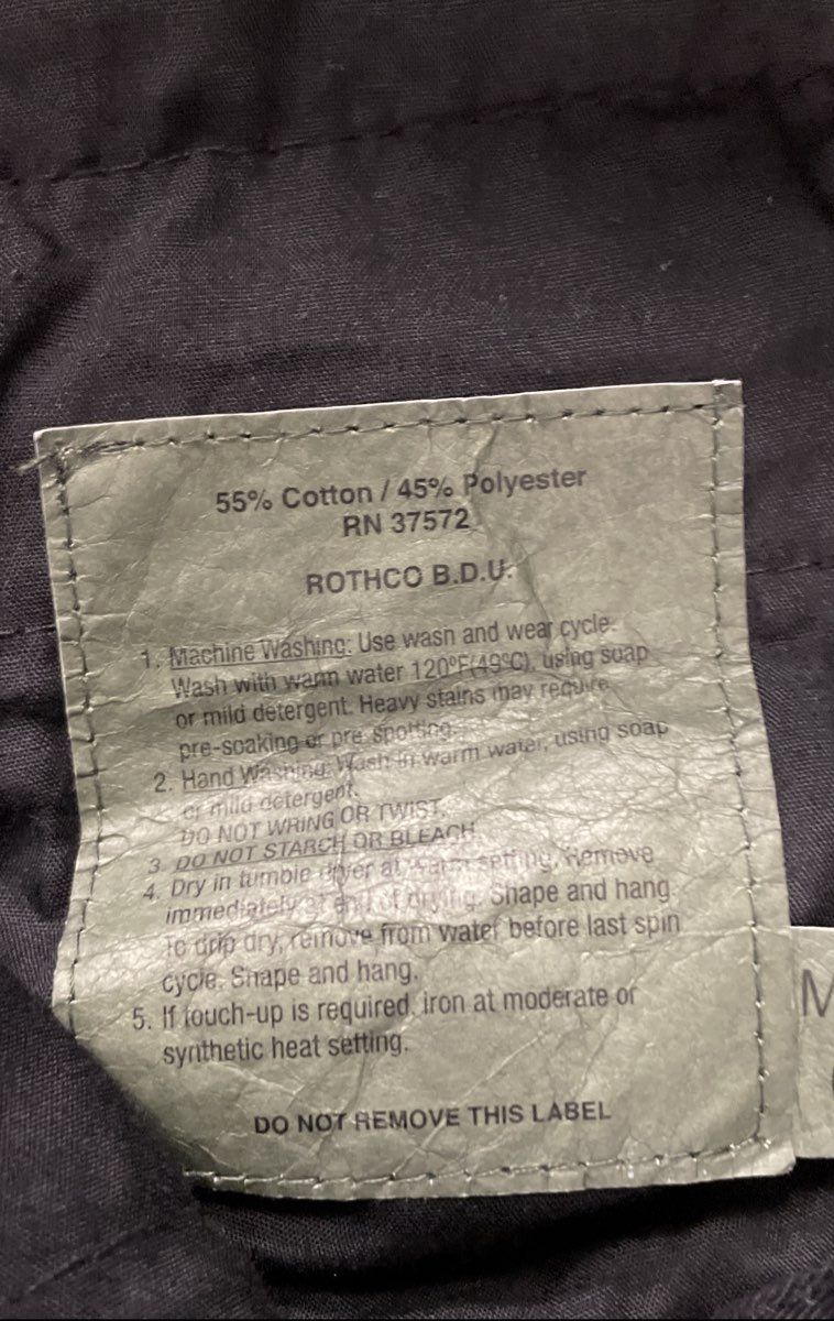 Rothco Men's Black BDU Tactical Cargo Pants Military Style Size Large Regular