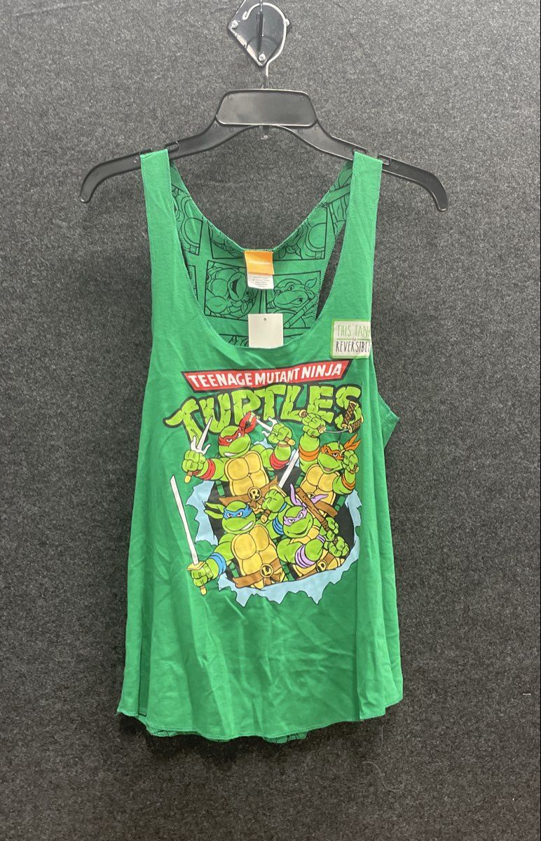 Teenage Mutant Ninja Turtles TMNT Reversible Tank Top Nickelodeon Sz L