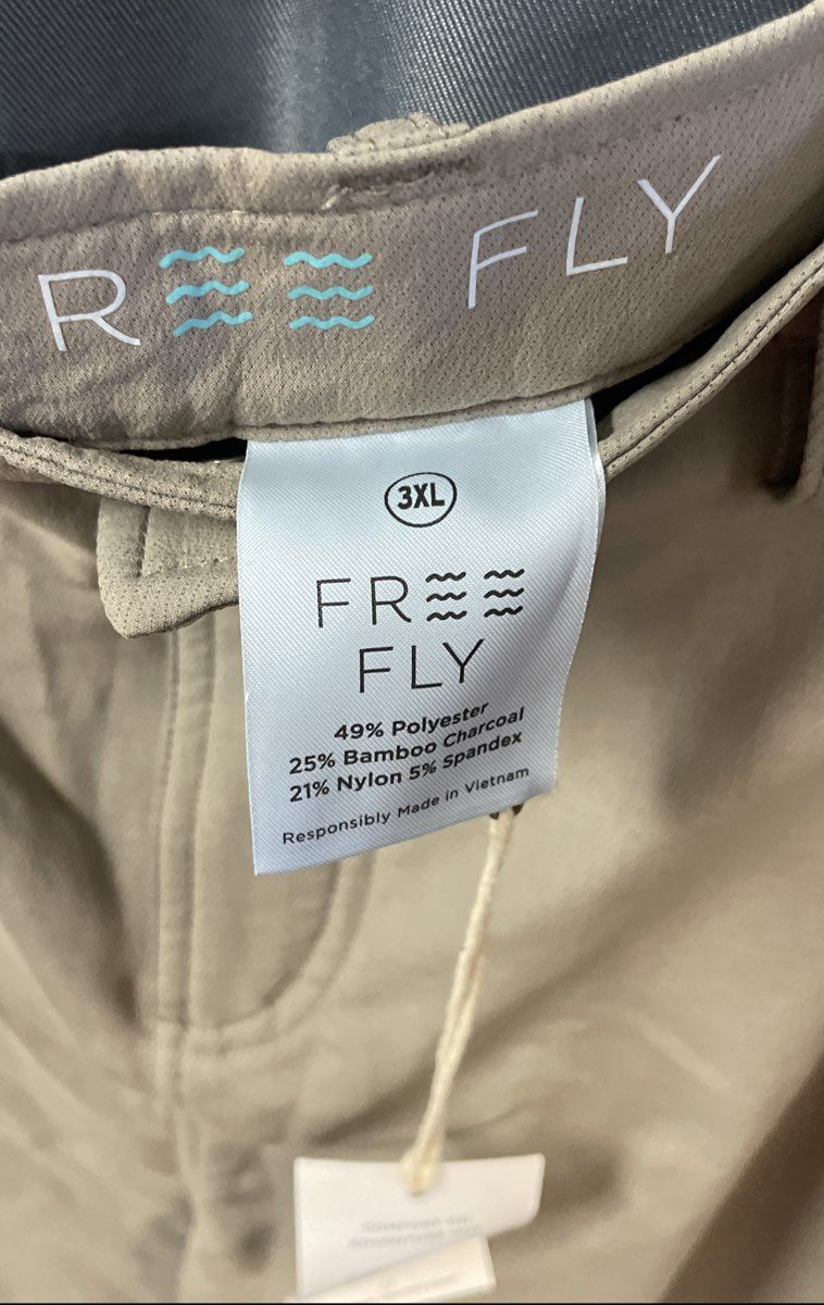 Free Fly Men's Utility Shorts Sandbar Beige Bamboo Blend NWT Sz 3XL