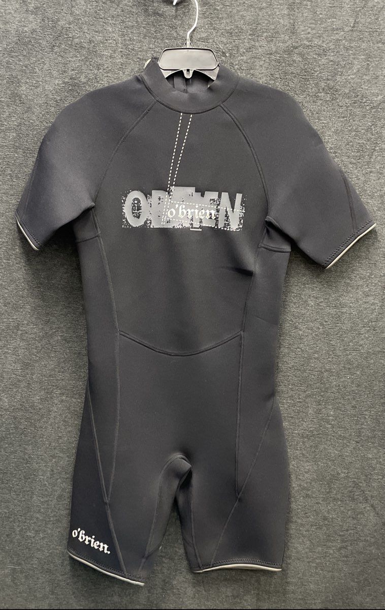 O'Brien Men's Black Neoprene Shorty Wetsuit Short Sleeve NWT Sz L