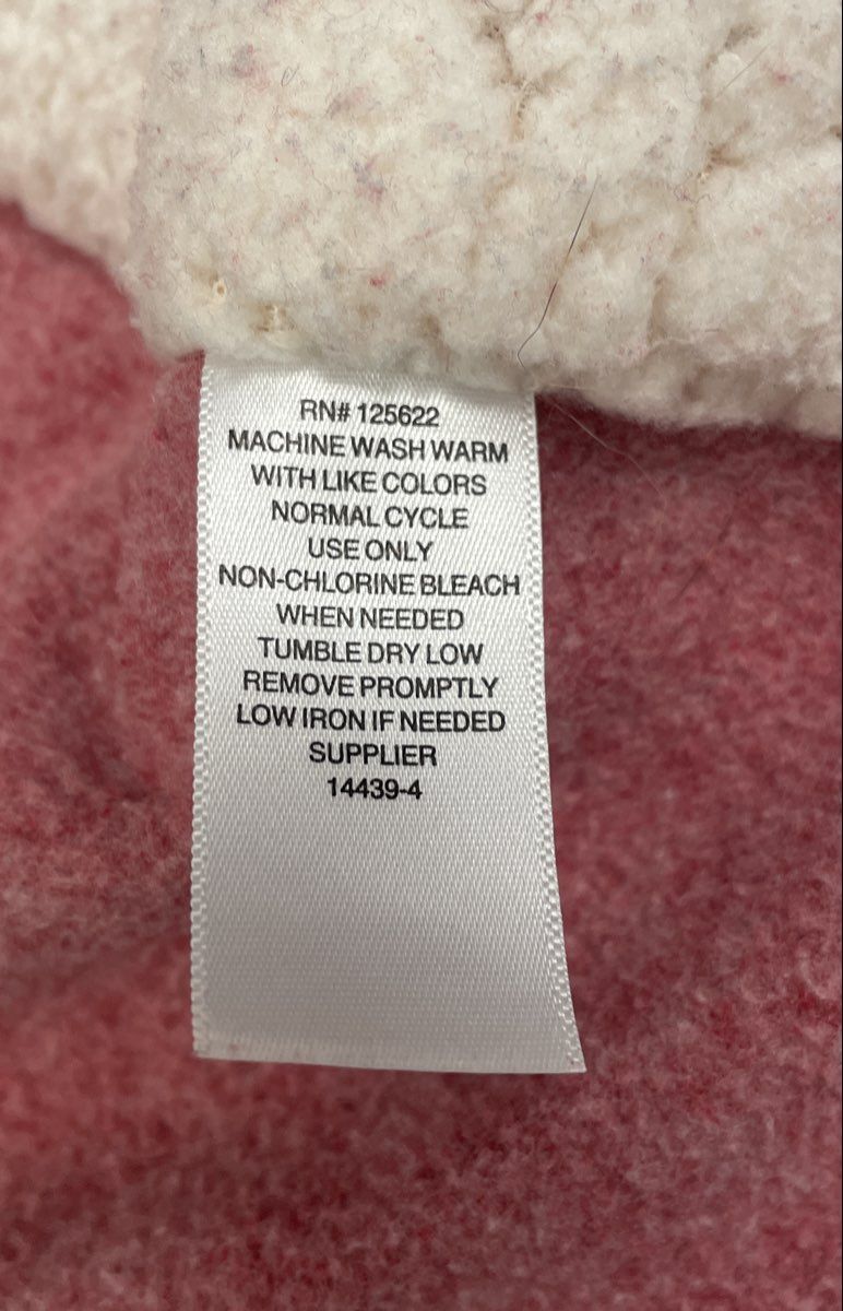 St. John's Bay Women's Pink Sherpa Lined Open Front Cardigan Jacket Sz M
