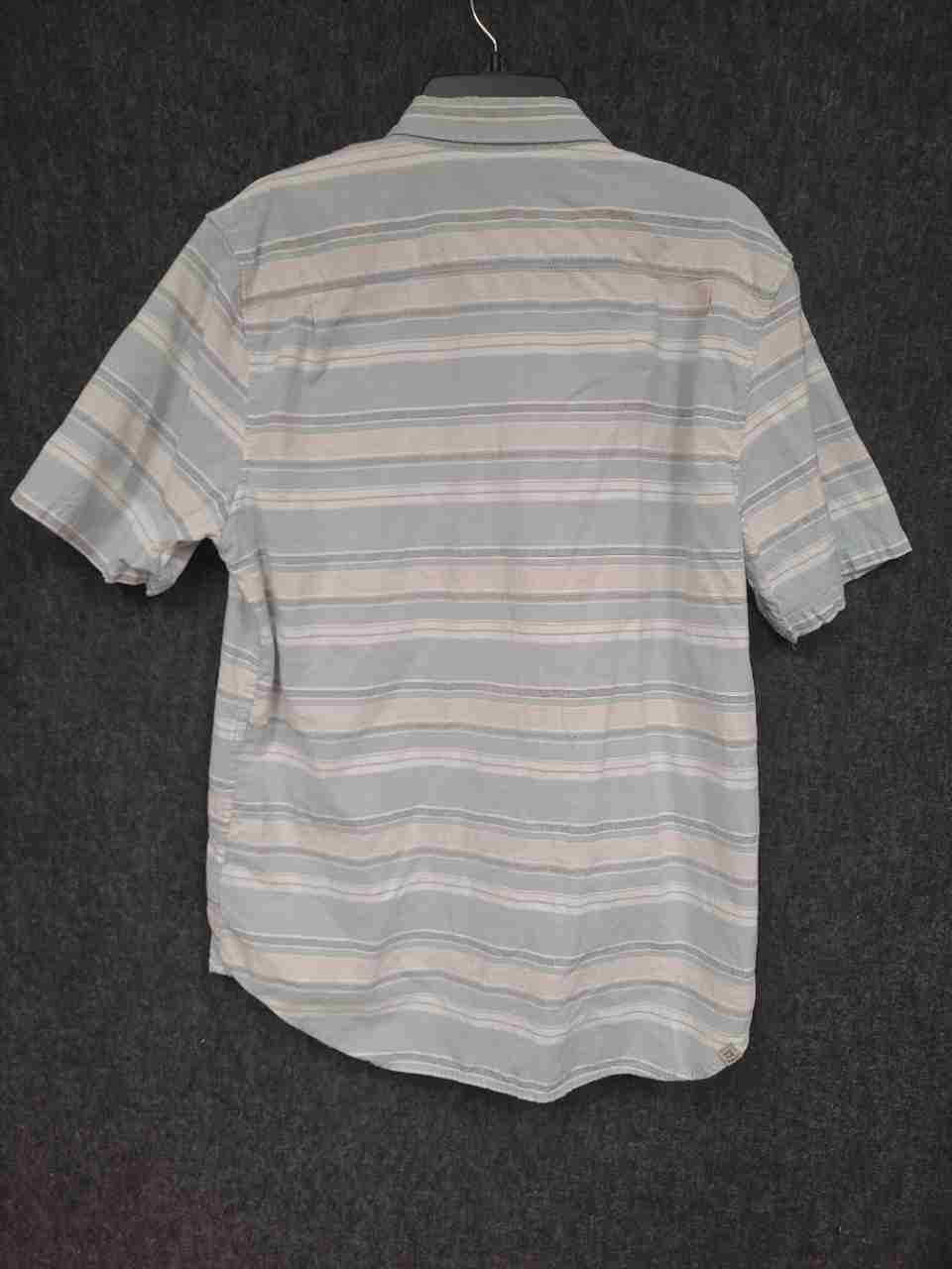 Vans Men's Blue Multicolor Striped Short Sleeve Button-Down Shirt Size XL