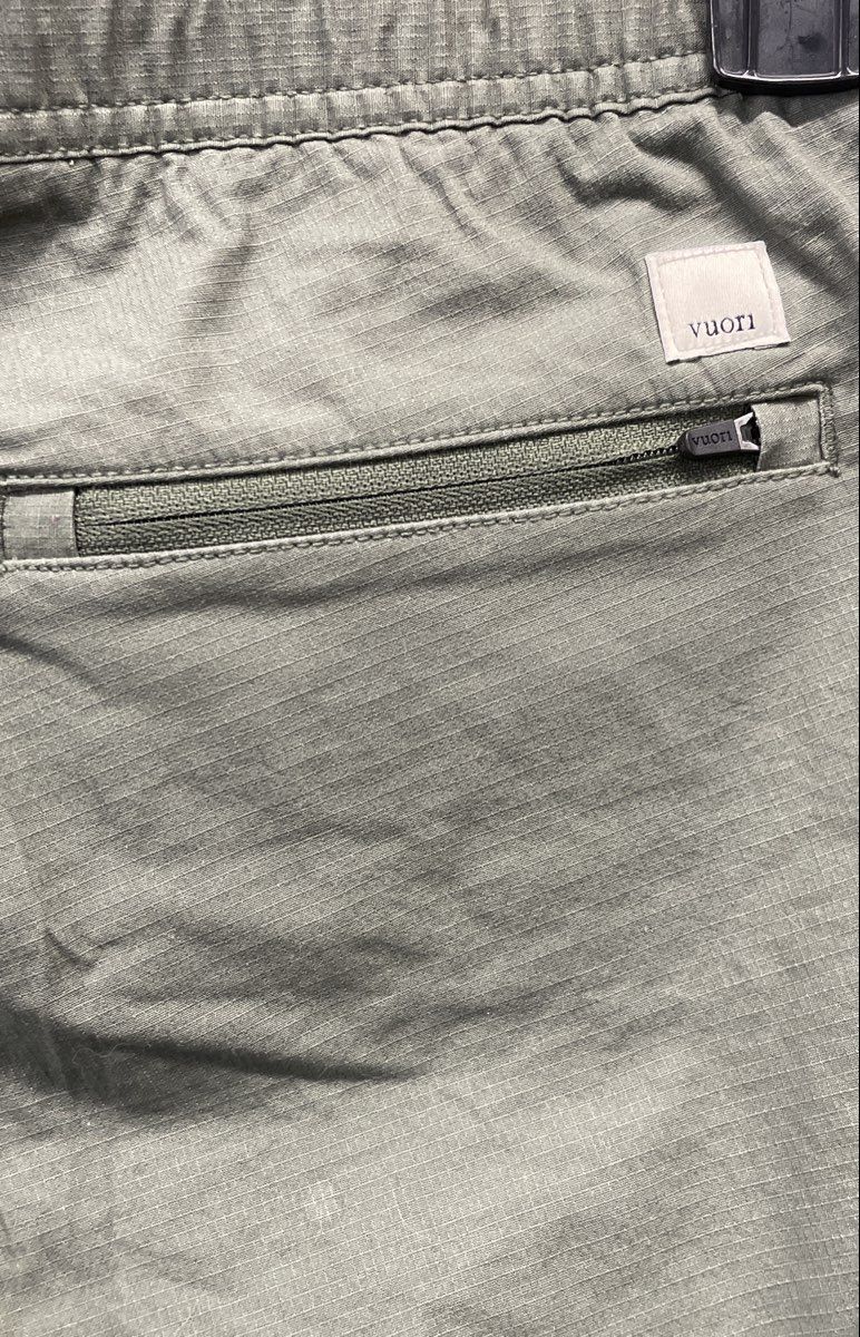 Vuori Women's Sage Green Ripstop Cotton Cargo Drawstring Pants Sz XS