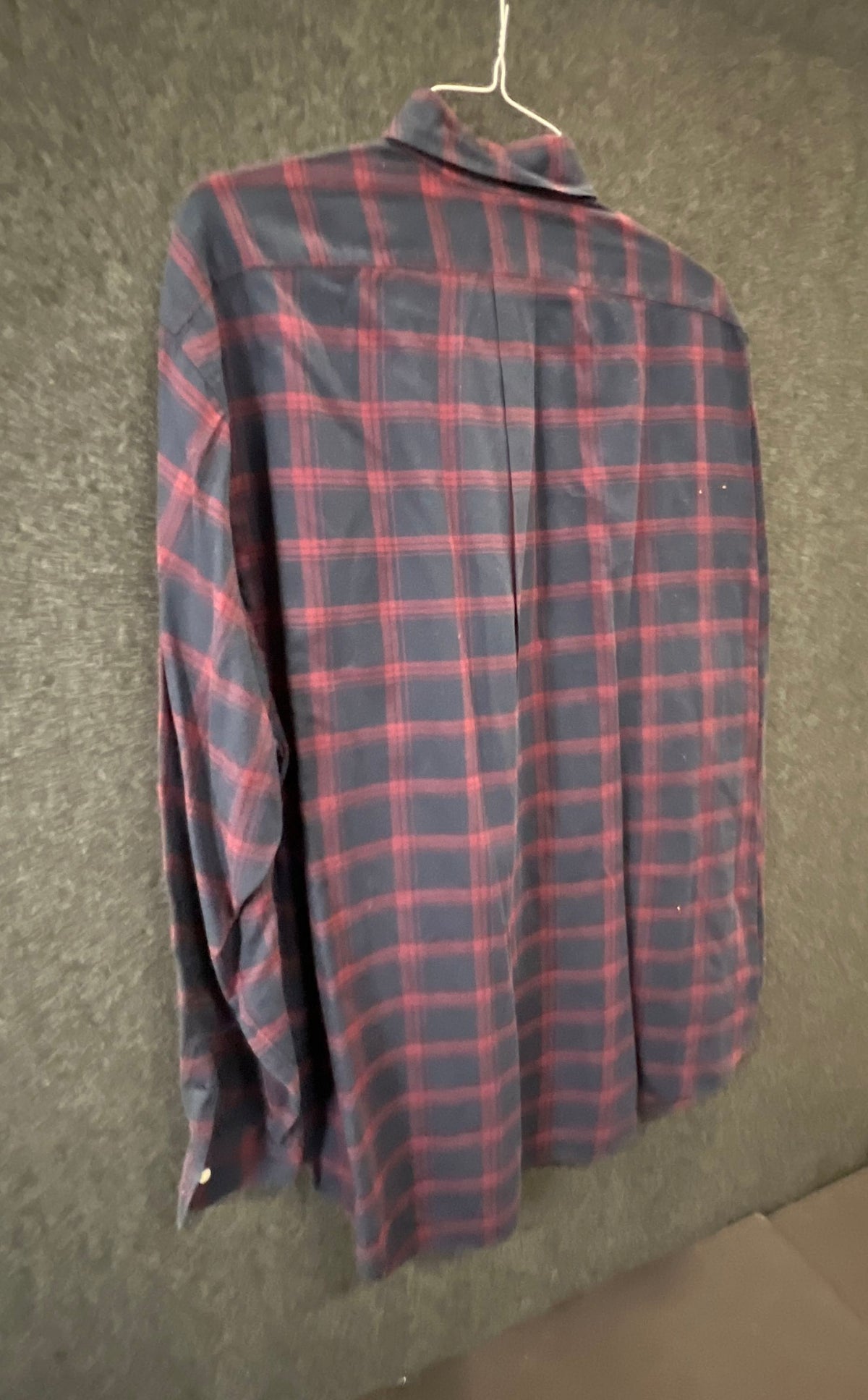 Vintage 90s Polo Ralph Lauren Men's Blake Navy Burgundy Plaid Shirt Sz L