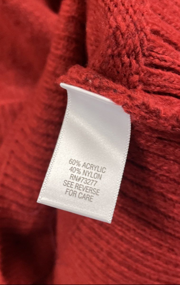 Croft & Barrow Women's Red Cable Knit Cardigan Sweater Pockets XL NWT