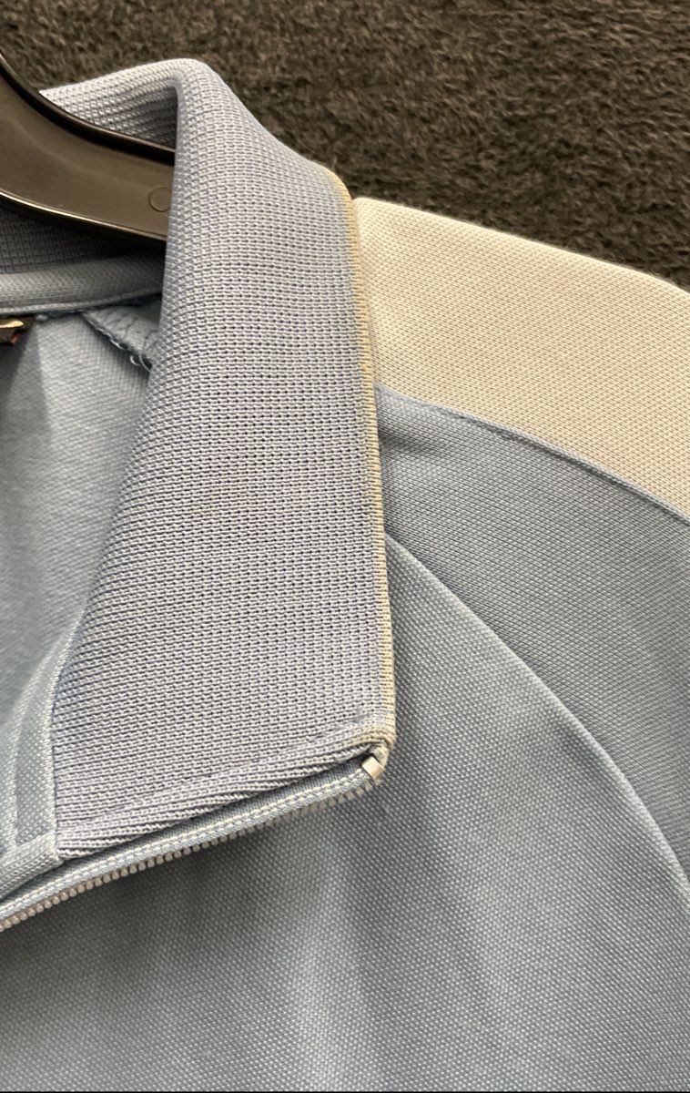 Quiksilver Men's Vintage 90s Track Jacket Light Blue Full Zip Striped Sz XL