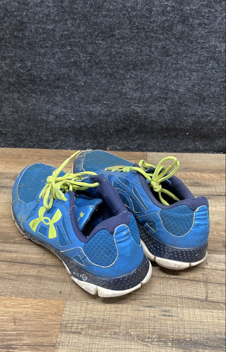 Under Armour Micro G Speed Swift Blue Neon Running Shoes Men's Size 10.5