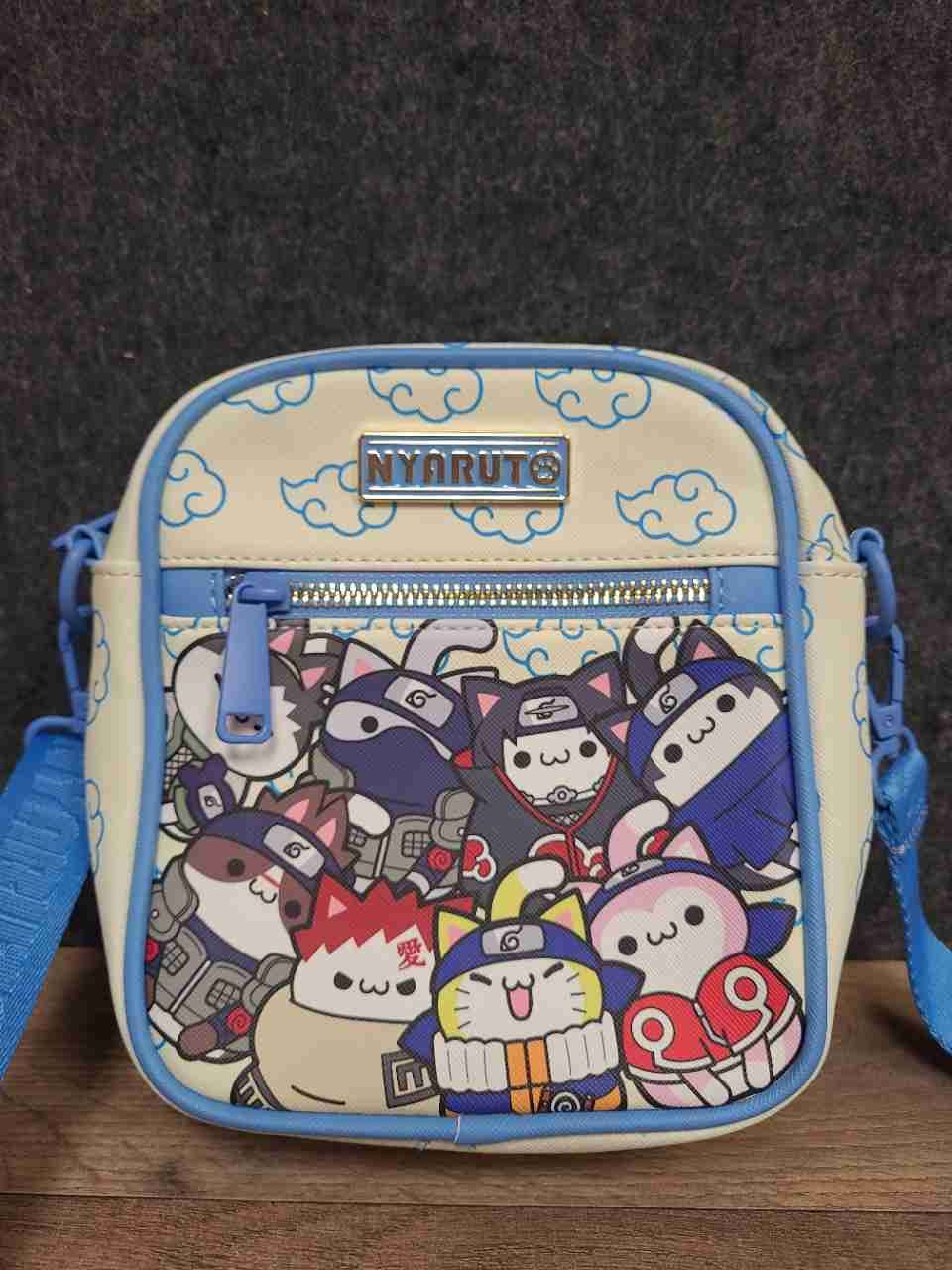 Nyaruto Cream Blue Akatsuki Cloud MegaCat Project Crossbody Bag