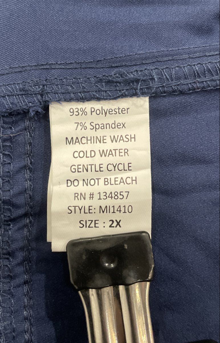 Mini Marilyn mediChic Women's Navy Blue Scrub Jogger Pants Cargo Stretch NWT 2X