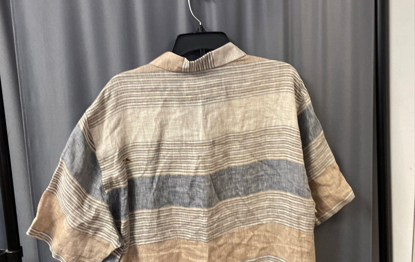 Tasso Elba Island Men's Multicolor Striped 100% Linen Short Sleeve Shirt NWT XXL