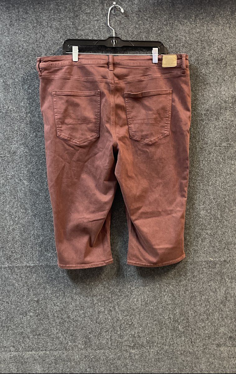 American Eagle Women's Brown Seamed Front Stretch Capri Pants Sz 20