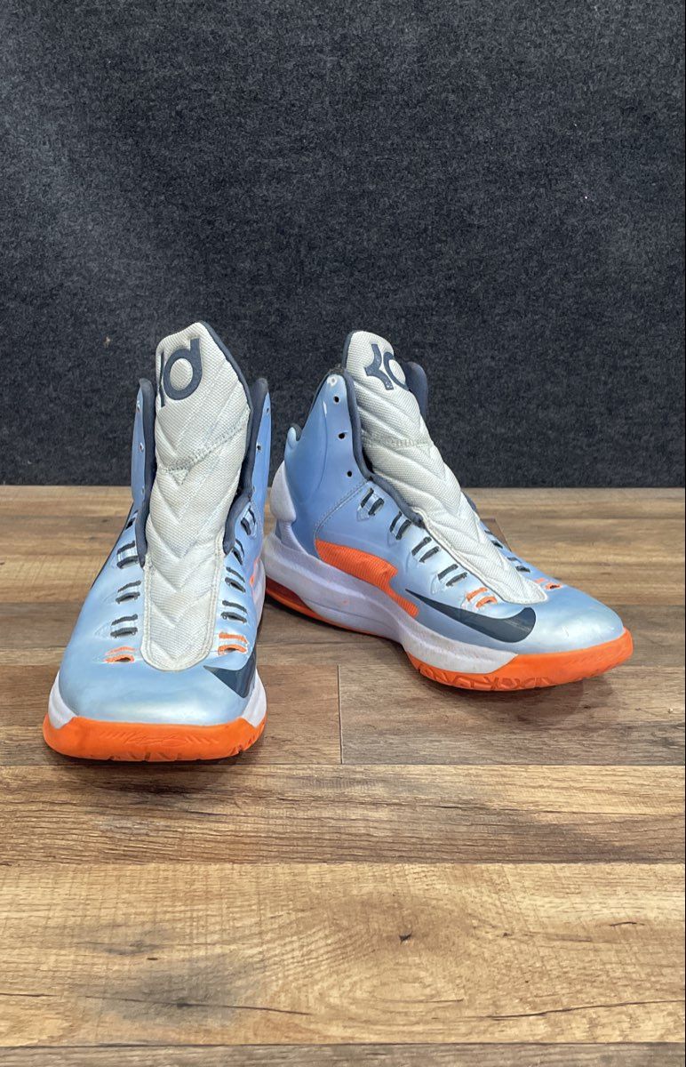 Nike KD V OKC Away Ice Blue Total Orange Basketball Shoes Men's Size 9