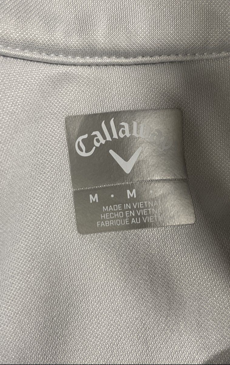 Callaway Men's Light Blue 1/4 Zip Pullover Quilted Textured Sweater Sz M
