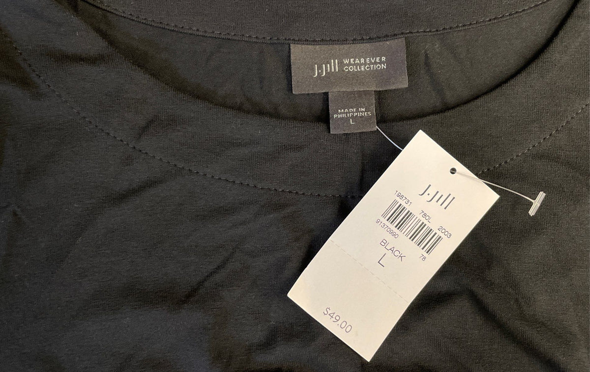 J. Jill Women's Black Wearever Collection Sleeveless Tank Top NWT Sz L