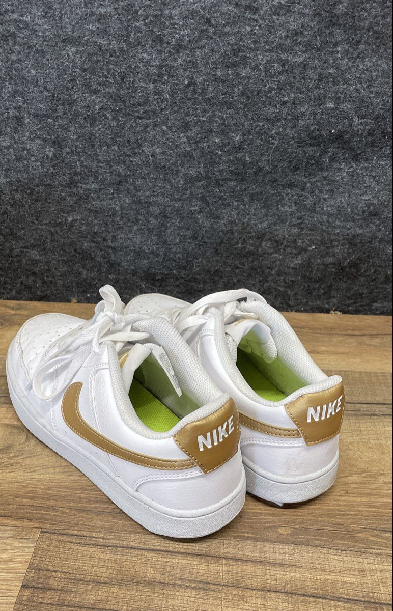 Nike Court Vision Low White Metallic Gold Women's Size 7.5 DH3158-105