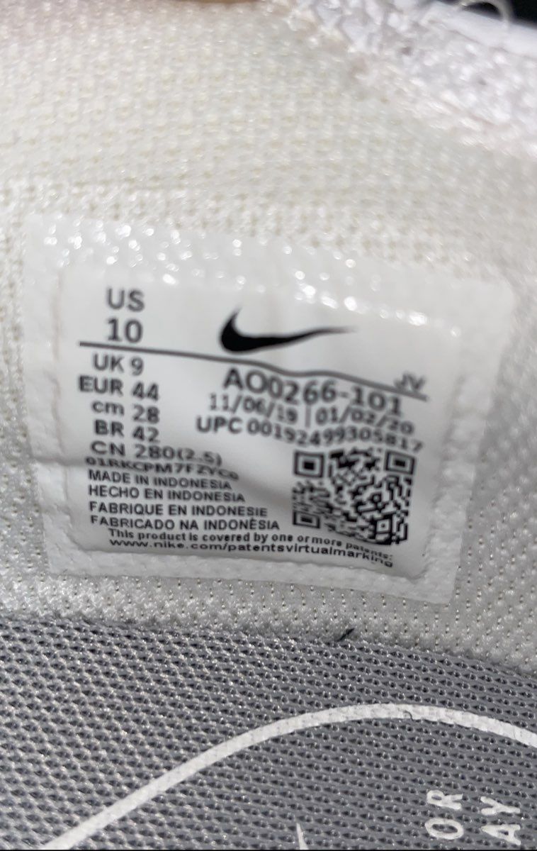 Nike Air Max Motion 2 White Grey Men's Running Shoes AO0266-101 Size 10