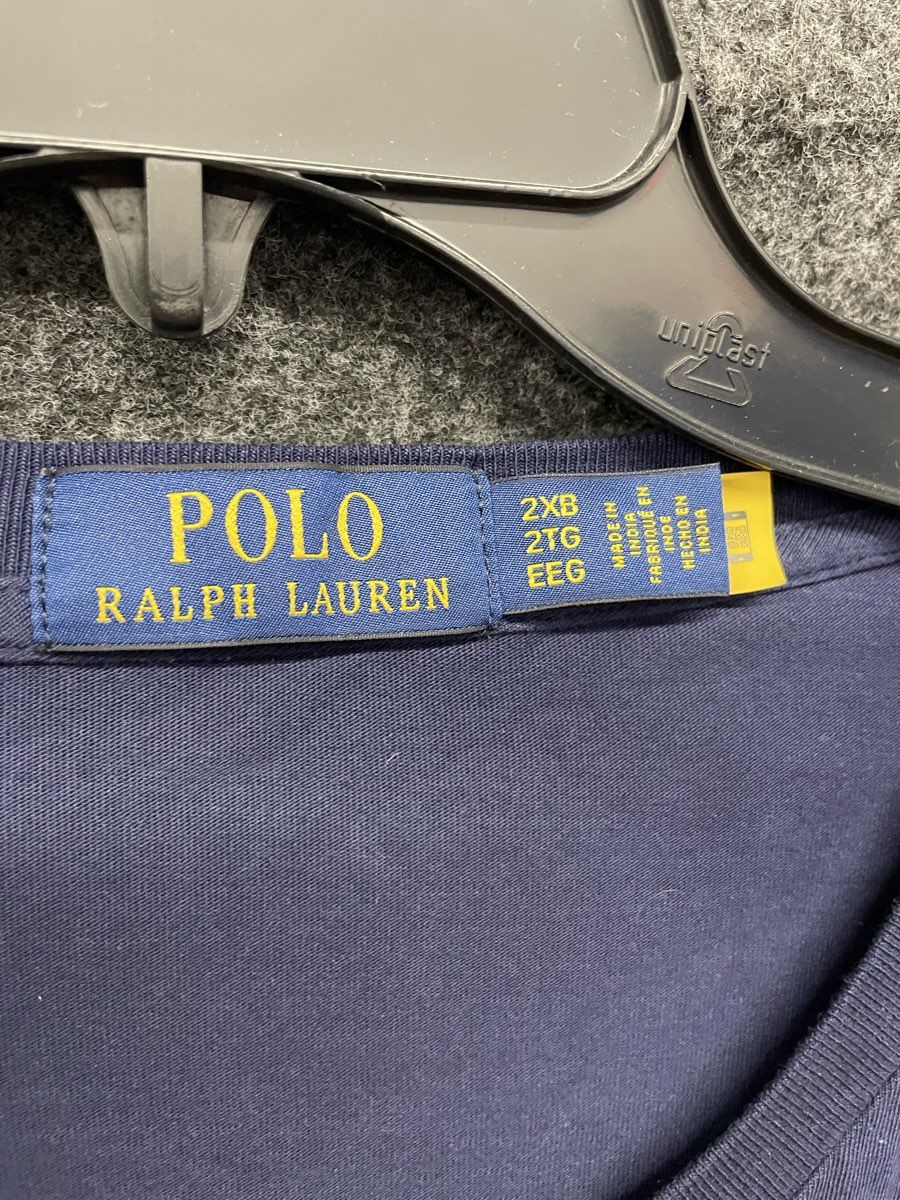 Polo Ralph Lauren Men's Navy Blue Large Block Logo T-Shirt Sz 2XB Big