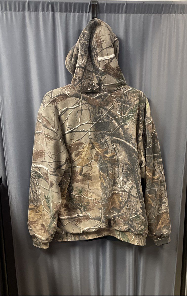 Winchester Men's Reversible Realtree AP Camo Black Full Zip Hoodie Sz L